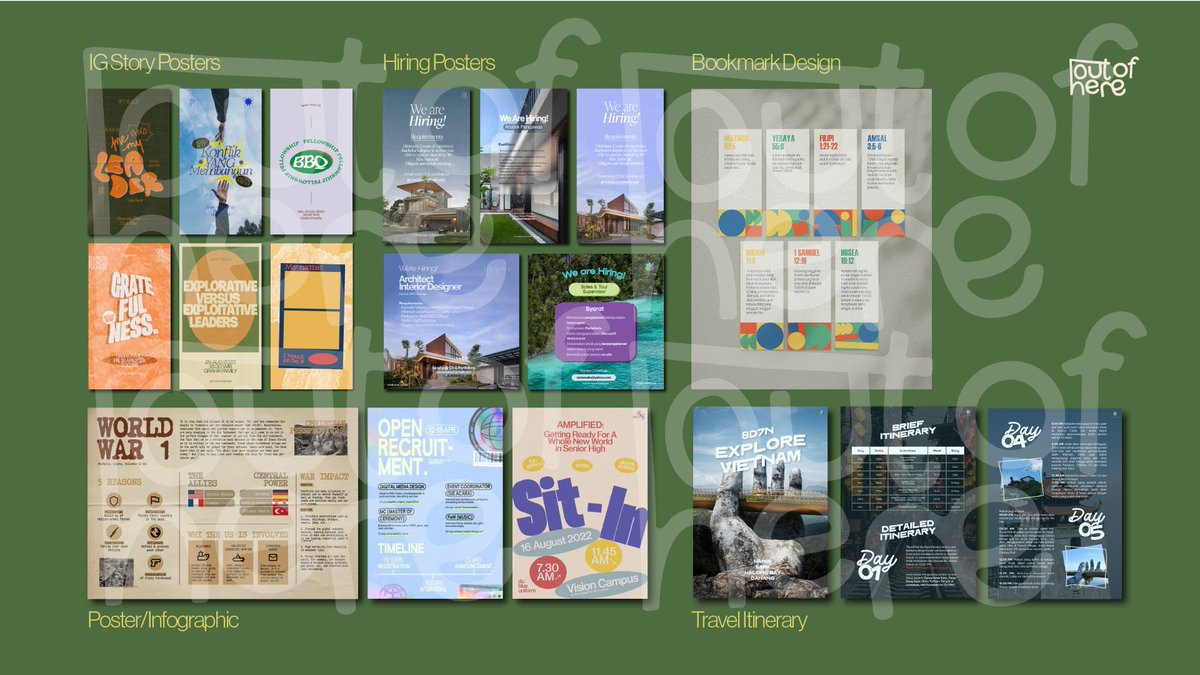 outofhere23's tweet image. hi guyss aku open jasa design yaa, harga start murah ajaa tergantung request design. aku open untuk design website, branding/logo, graphic&quot; lainnya. boleh check portfolio akuu dibawah ini buat referensi stylekuu yaa. thankyouu 

karya lainnya: 
bit.ly/outofhere-works
#zonauang