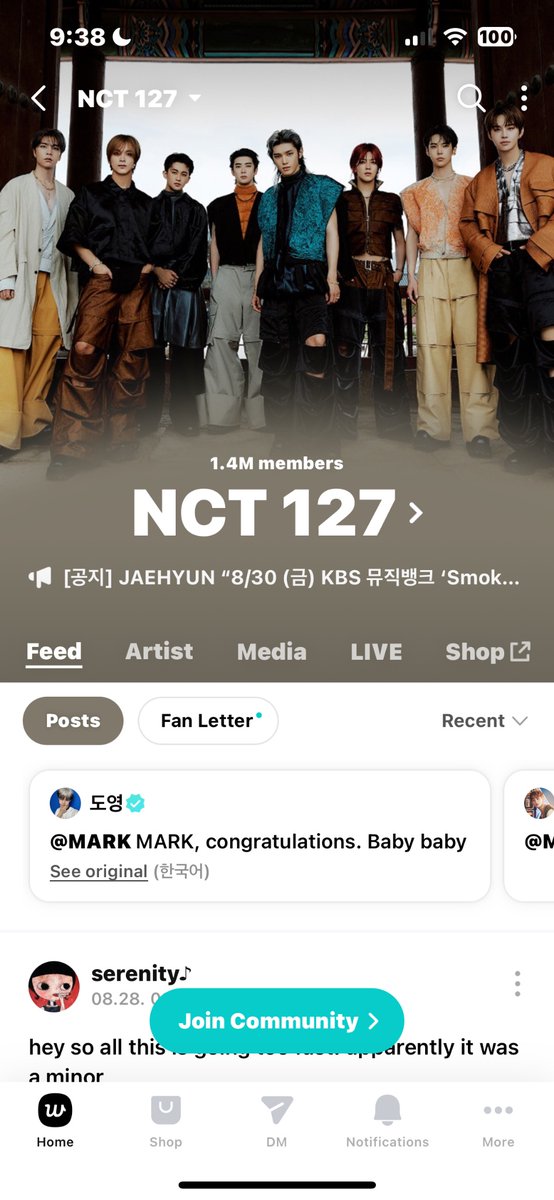 weverse has cropped taeil out of the picture