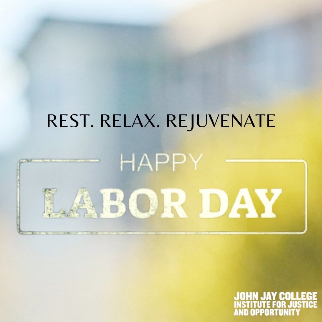 Happy Labor Day from The Institute for Justice and Opportunity! 🎉 Your dedication to justice and resilience is inspiring, and today, we hope you can enjoy a well-deserved break. Here's to a day of relaxation and reflection! 🌟 #LaborDay #RestAndRecharge #JusticeForAll