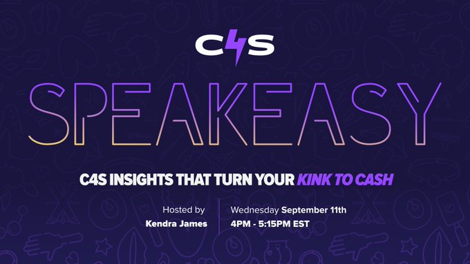 Creators, don&rsquo;t miss the next C4S Speakeasy on September 11th, hosted by Kendra James!   Join us for