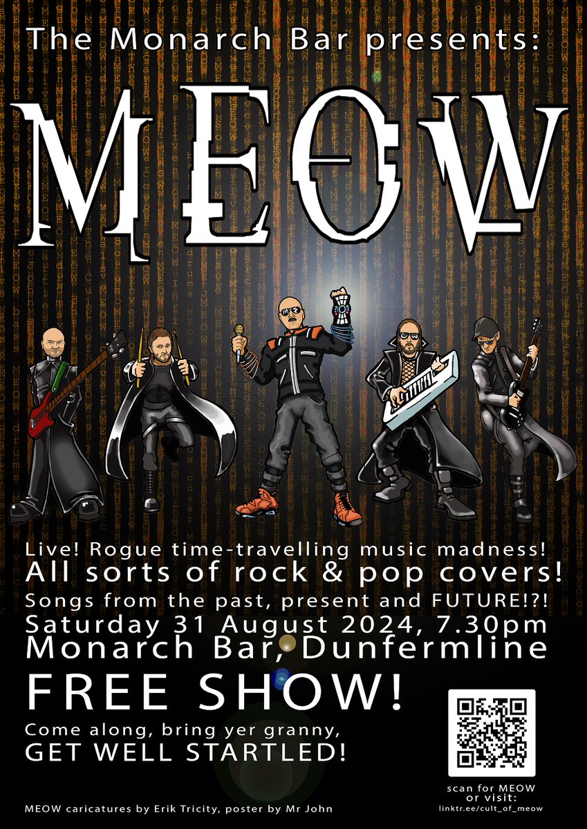 Quick reminder, if you're in Dunfermline this weekend, you need MEOW @Cult_of_MEOW to peak your Saturday night music fun:
#livemusic #fife #dunfermline