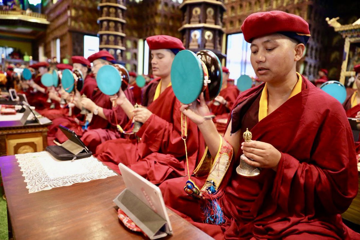 Drukpa's tweet photo. Sharing here are photos of Sengey Tsewa Practice at Druk Amitabha Mountain DGK Nunnery on Dakini Day today.
#GyalwangDrukpa #Drukpa #DrukpaNuns #DrukAmitabhaMountain #SengeyTsewa #ChodPractice #DakiniDay https://t.co/uSAvOXIsSj