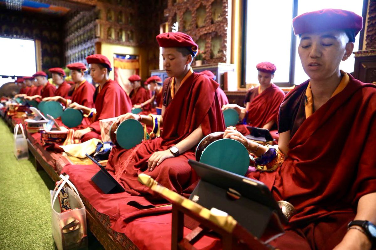 Drukpa's tweet photo. Sharing here are photos of Sengey Tsewa Practice at Druk Amitabha Mountain DGK Nunnery on Dakini Day today.
#GyalwangDrukpa #Drukpa #DrukpaNuns #DrukAmitabhaMountain #SengeyTsewa #ChodPractice #DakiniDay https://t.co/uSAvOXIsSj