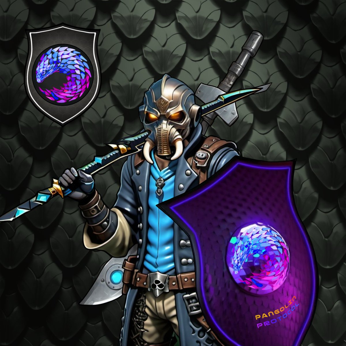 #POP is still minting on <a href="/PangolinCardano/">Pangolin Protocol</a>
This new one I minted looks amazing!
I love the <a href="/RagingTuskers/">Raging Tusker Society</a> head on the pirate body.