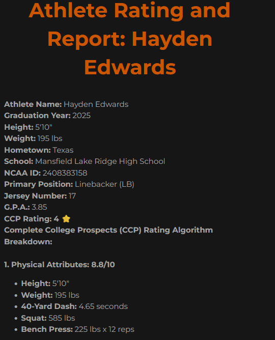 ccprospects23's tweet photo. We have trimmed the fat, dropped some companies under our umbrella that just didn't cut it and have added companies that specialize in their field. With our new algorithm we are back to adding athletes and doing reports. Latest report @HaydengoinD1  https://t.co/7jNMTKvysh https://t.co/3agNKOAPj4