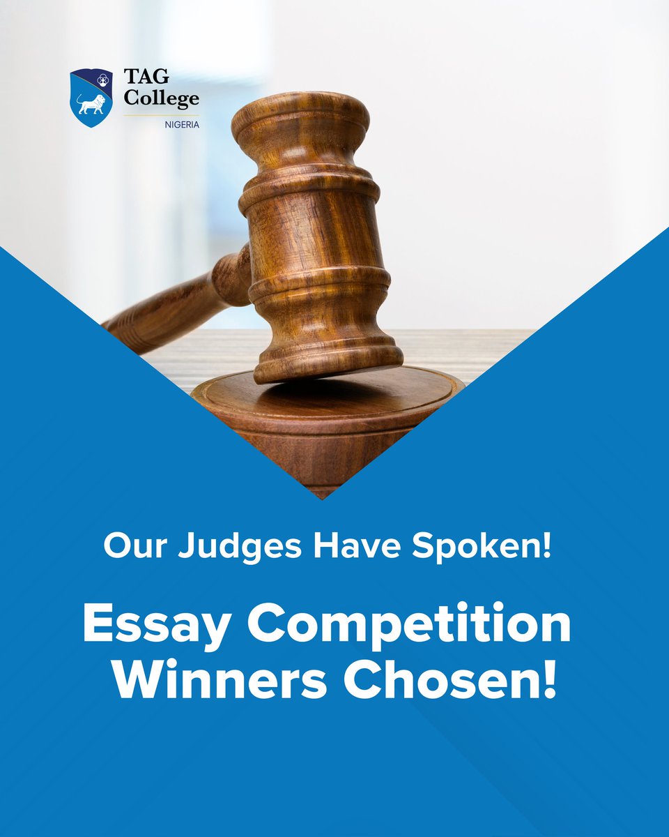 We’ve read your words, felt your passion, and are excited💃🕺 to share that the essay competition winners have been chosen! 🏆 We’ll be announcing the lucky students soon, so stay tuned! ​

For Inquiries:​
📞+234 080 83130253 ​
📩 info@tagcollege.sch.ng​

#TAGcollege #studyabroad