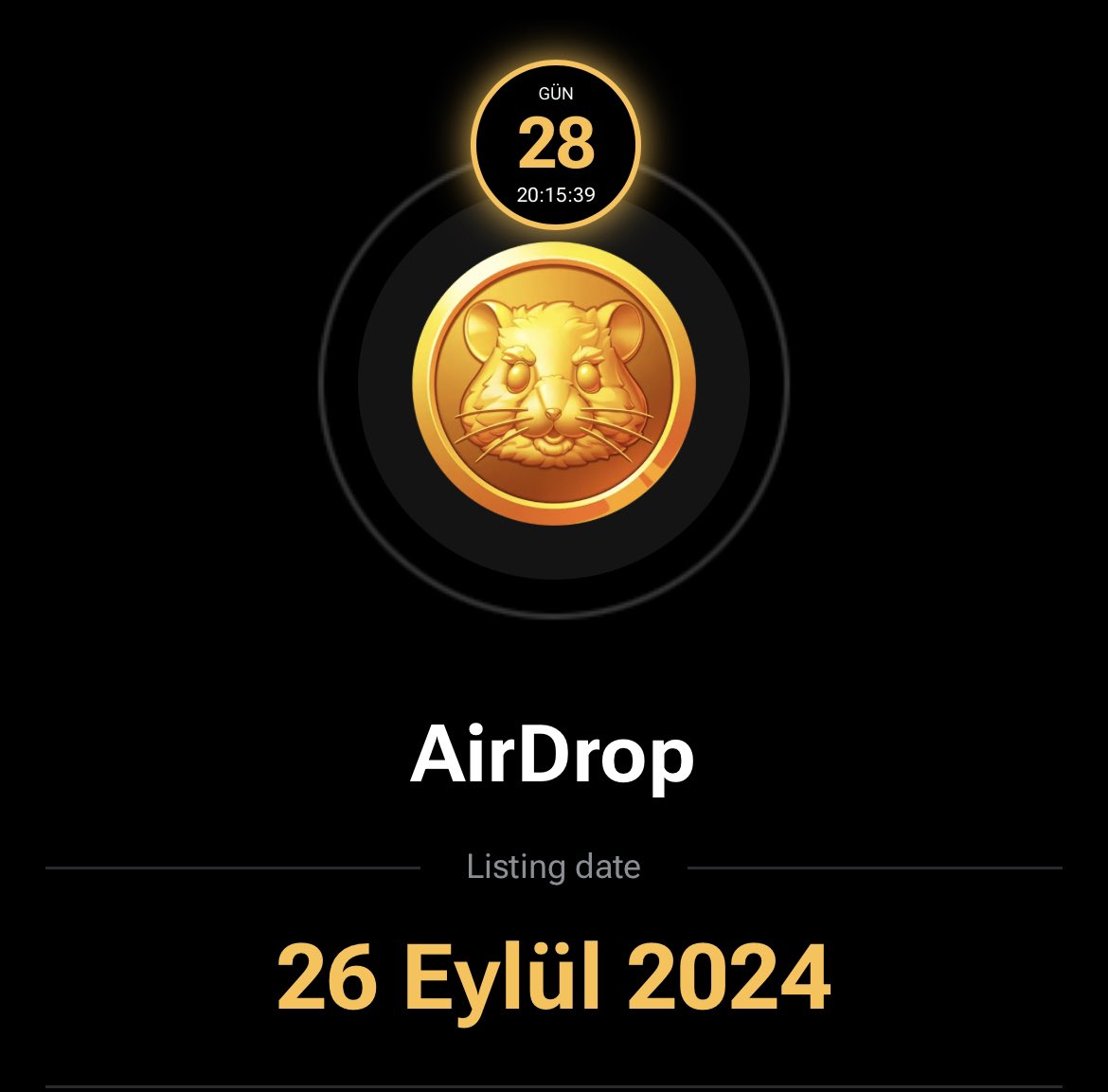 CParam's tweet photo. 🎁 AIRDROP HABERİ!
Yaklaşık 300 Milyon oyuncuya sahip olan Hamster Combat 26 Eylül’de listeleneceği paylaştı.
.
#hamster_kombat #blum #dogs #FREEDUROV https://t.co/YNAbh2Fxd4