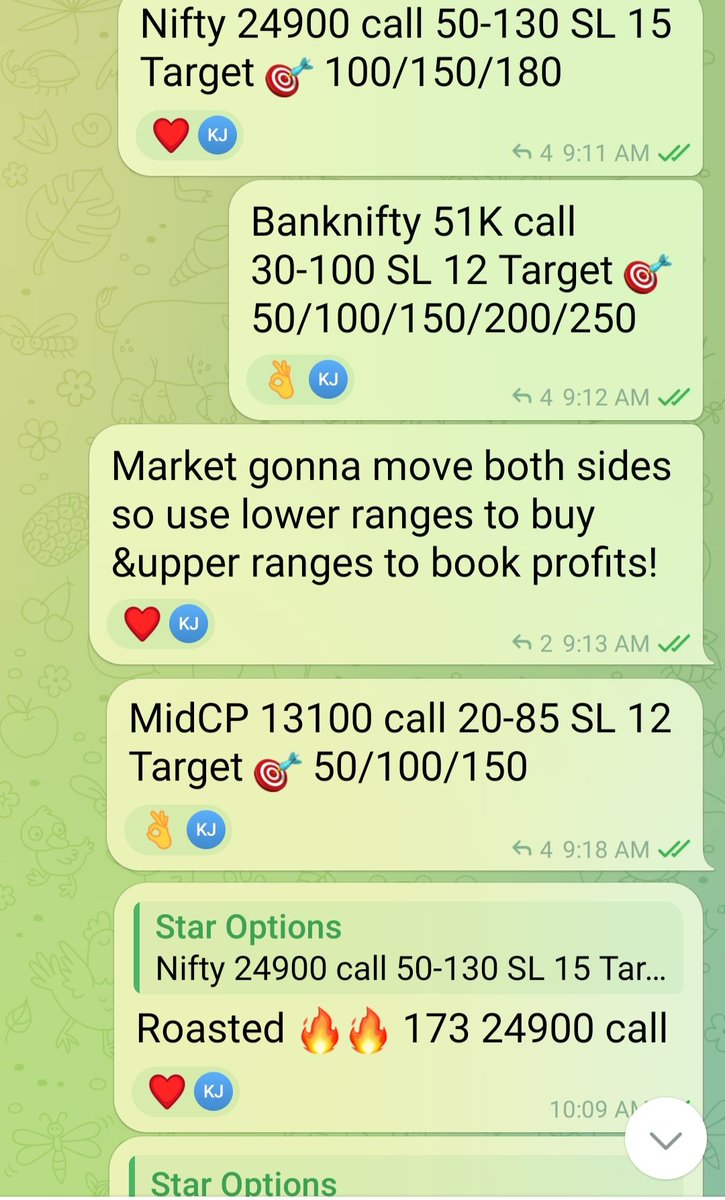 anandsh41201305's tweet photo. πΉ π π₯ #Nifty
Calls πππ
24900 call 125 to 260
#BankNiftyOptions 51K call 110 to 250
#MidCap 13100 65 to 120
Wanna Learn?? DM Or send query π π³
Hindenburg Research #Optionselling #nifty50 #NSEIndia Nvidia #NBCC #priceaction #Trading #banknifty #sensex #Airtel https://t.co/IFk3BMGMMy