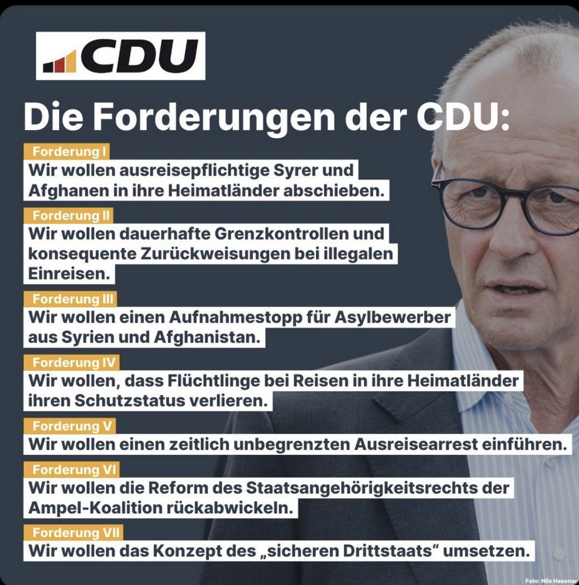 Spät, sehr spät kommt die <a href="/CDU/">CDU Deutschlands</a> zur Vernunft! Der fatale #Merkel-Kurs wird korrigiert, <a href="/diegruenen/">Die Grünen</a> können so keinesfalls koalieren. Jetzt lauten die spannenden Fragen Wird <a href="/_FriedrichMerz/">Friedrich Merz</a> das auch durchhalten? Oder ist das schon die erste Liste später gebrochener Wahlversprechen?