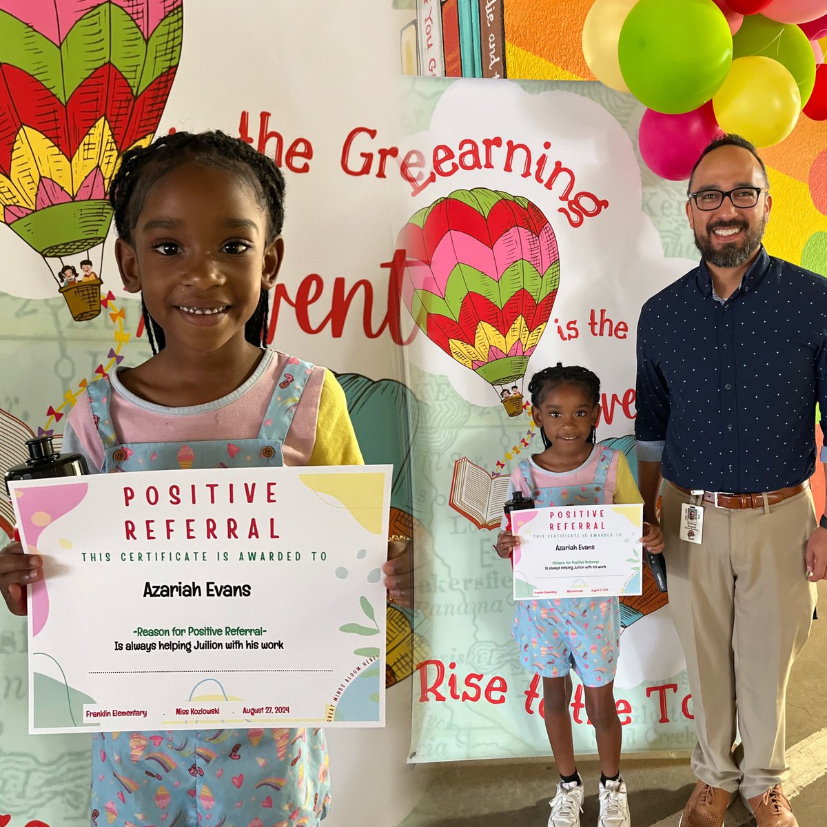 Congratulations Azariah on receiving a Positive Referral!!! We are so proud of you.