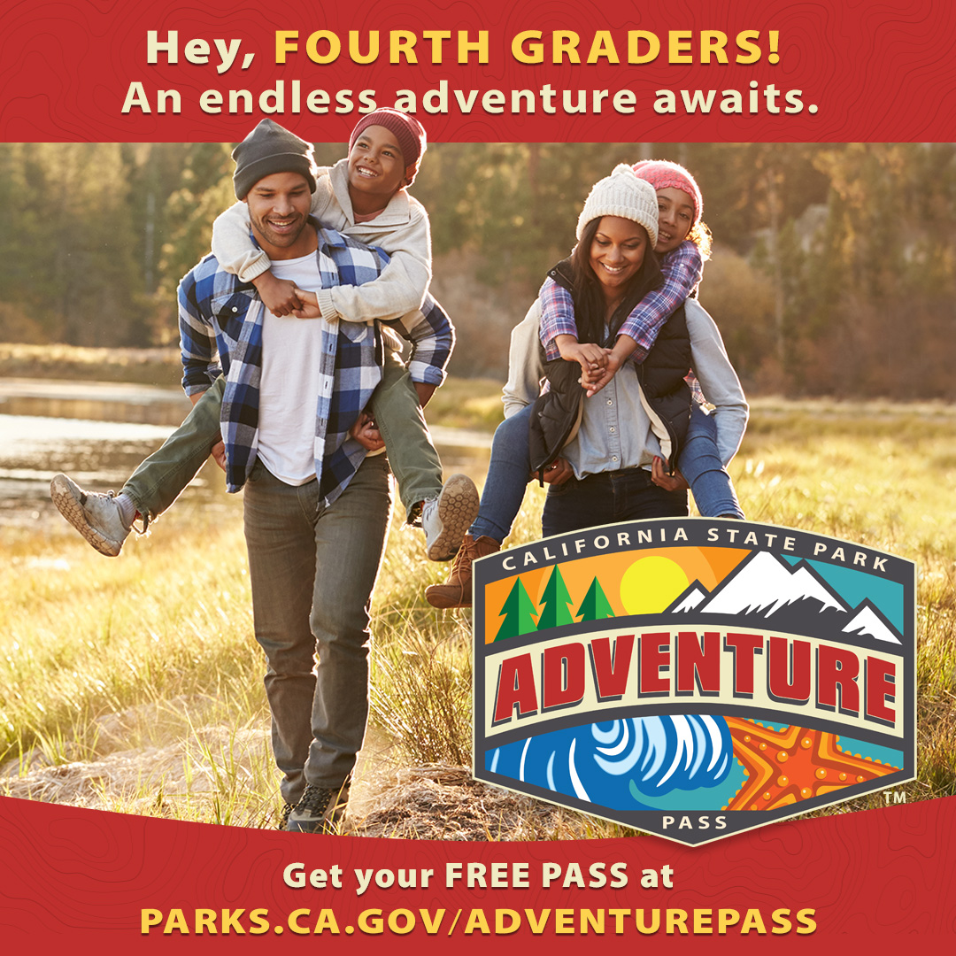 Calling all fourth graders, your back-to-school adventure awaits! 🎒📚 Starting September 1st, fourth graders in CA public schools can discover the wonders of 54 state parks  for FREE thanks to the CA State Park Adventure Pass. From hiking trails to sandy beaches, there's