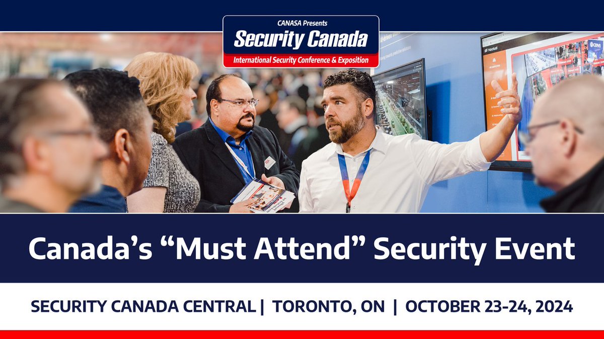 Security_Canada's tweet photo. #SecurityCanada Central is Canada's most significant security event—your chance to network, learn, and engage with the innovations shaping today's industry. Don't miss out! Registration is FREE and open to all security professionals: https://t.co/iPfuhtSE2b #SecurityIndustry https://t.co/zWndyH8Hvw