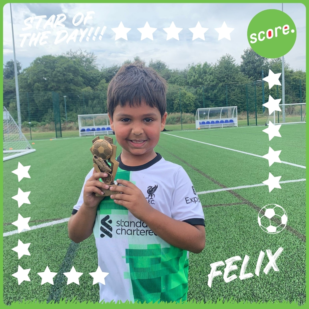 ⭐️ Star of the Day ⭐️ ⁠
⁠
Felix has a great attitude to learning new skills even if he can’t get it at first while also helping his team in the final match of the day!
⁠
⚽️👏⁠