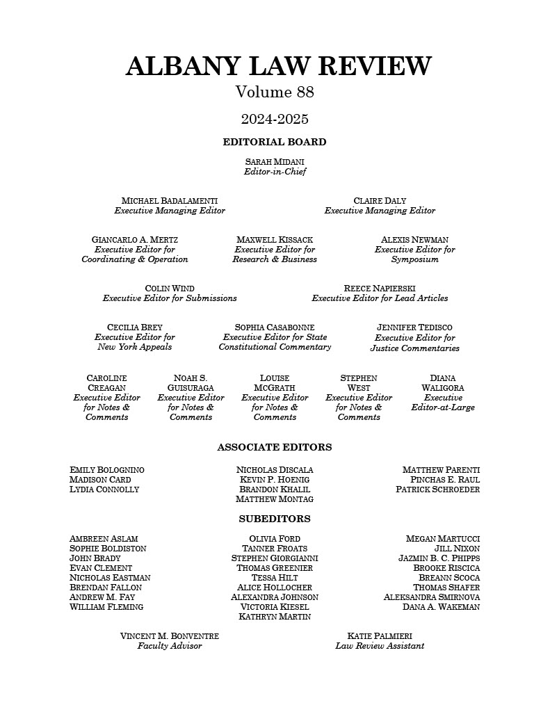 Albany Law Review tweet media