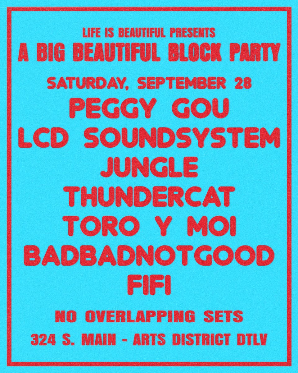 Come party with us for a night ✌️ Your Daily Lineups have arrived!

⭐REMINDER⭐ Single-Day tickets go on sale TOMORROW, 8/29 at 12pm PT!