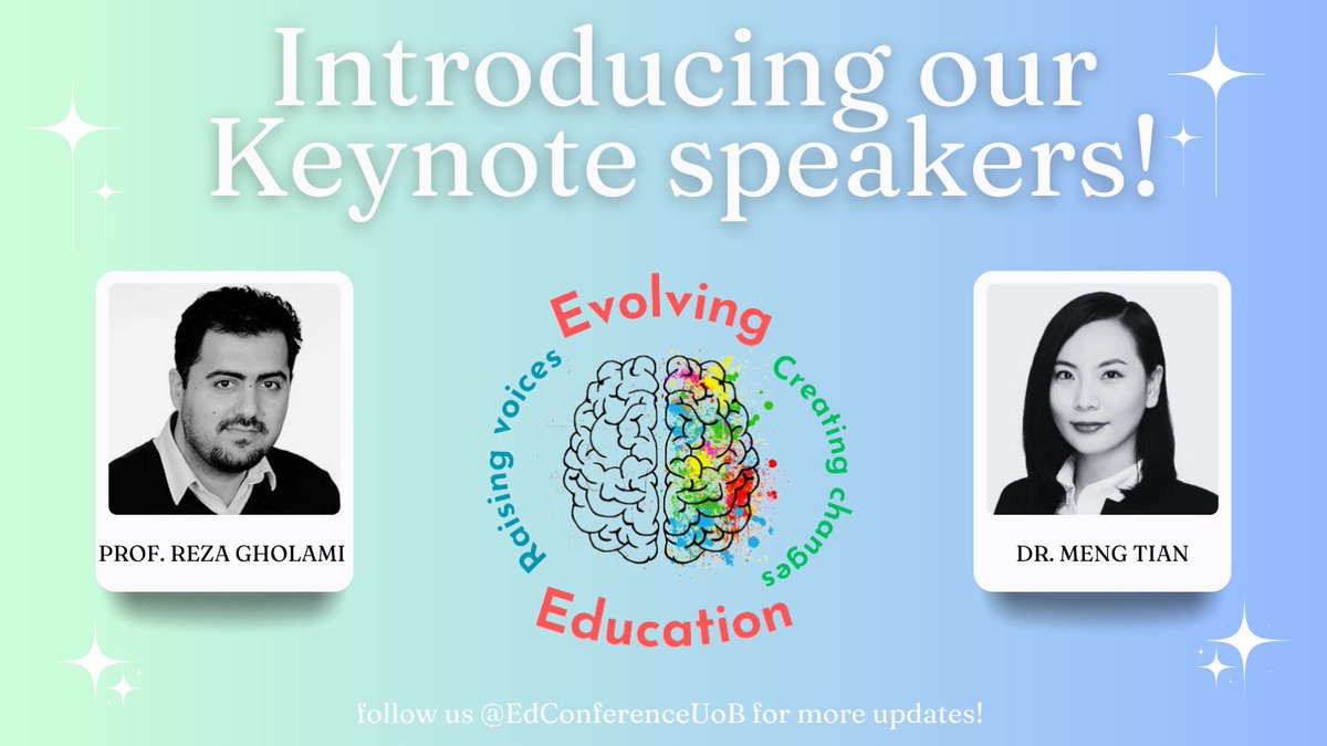 PGR Education Conference 2024 UoB (@edconferenceuob) on Twitter photo We are pleased to announce our Keynote speakers for our upcoming conference!
@Lauradol4 <a href="/UoBEdResearch/">Education Research at Birmingham</a> <a href="/SarahJChung/">Sarah Chung</a> <a href="/SheonaGoodyear/">Sheona Goodyear</a> <a href="/marilena_eal/">Marilena Richards</a> We are pleased to announce our Keynote speakers for our upcoming conference!
@Lauradol4 <a href="/UoBEdResearch/">Education Research at Birmingham</a> <a href="/SarahJChung/">Sarah Chung</a> <a href="/SheonaGoodyear/">Sheona Goodyear</a> <a href="/marilena_eal/">Marilena Richards</a>