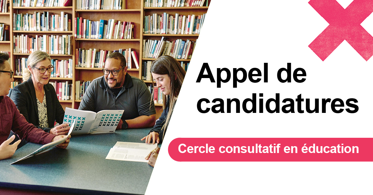 📣 Nous sommes à la recherche d’une personne du milieu de l’éducation au Québec qui voudrait se joindre à notre Cercle consultatif en éducation. 

Participez à cette initiative enrichissante et contribuez à l’éducation à la démocratie!  En savoir plus : electionsetdemocratie.ca/appel-de-candi…