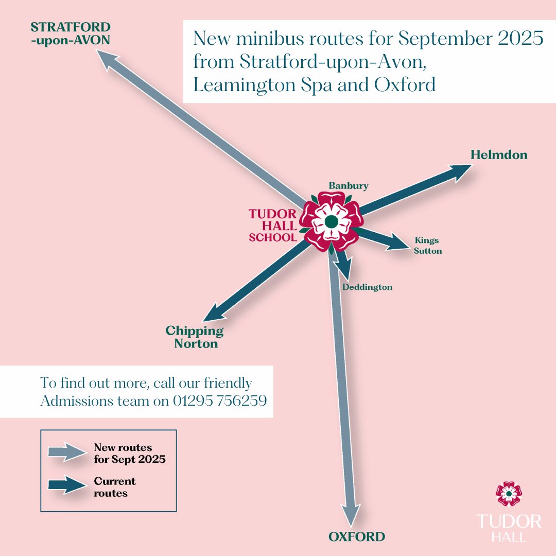 Do you live in Oxfordshire or Warwickshire? We are planning new bus routes for Sept 2025 for day girls.

If you're interested in routes from the Stratford-upon-Avon, Leamington Spa or Oxford areas, please get in touch.

#StratforduponAvon #LeamingtonSpa #Oxford #girlsschool