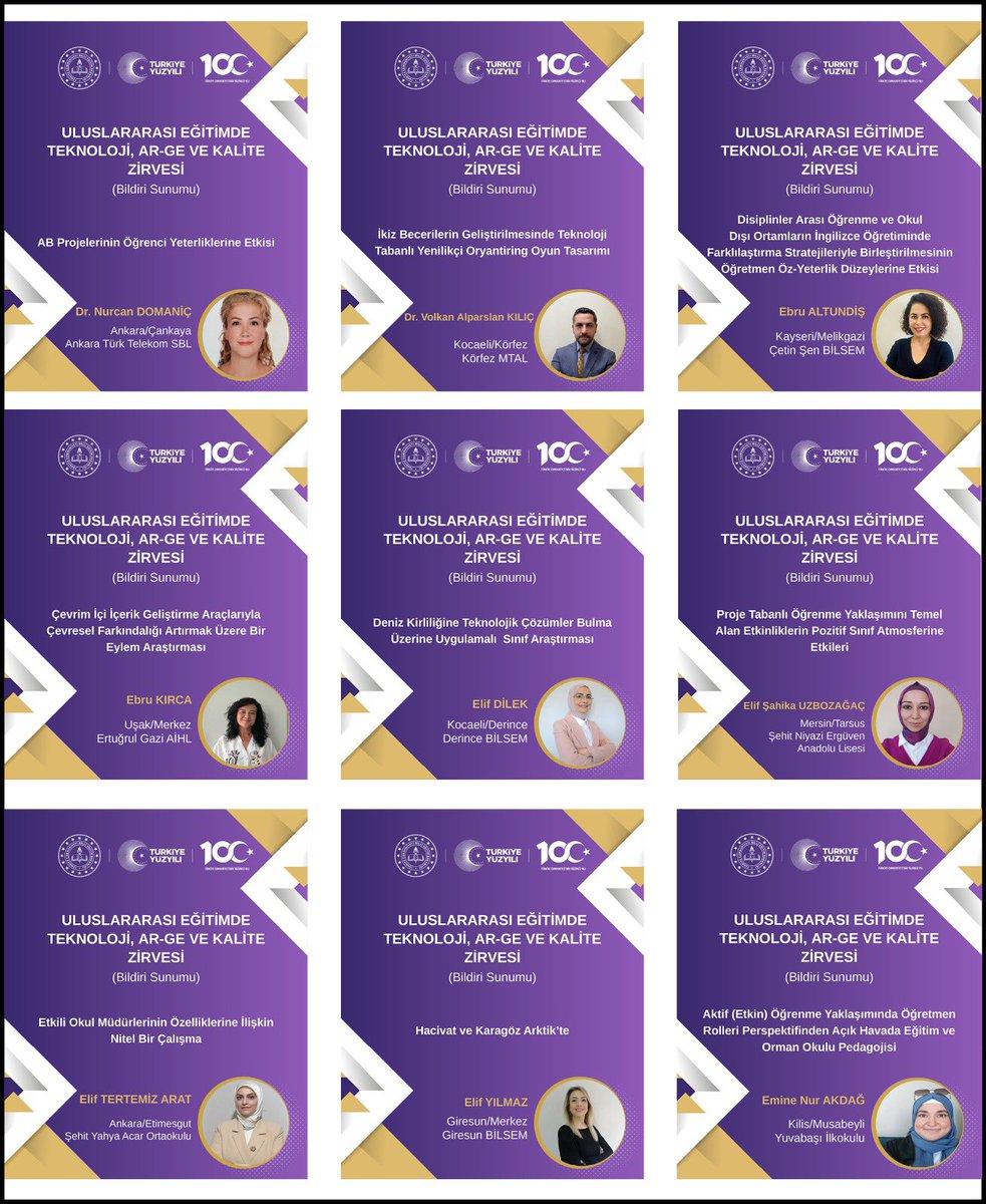 Bakanlığımızca 5-6-7 Eylül 2024 tarihlerinde düzenlenecek olan “Uluslararası Eğitimde Teknoloji, AR-GE ve Kalite Zirvesi”nde güncel eğitim konularına yönelik öğretmenlerimizce bildiri sunumları gerçekleştirilecektir. 

<a href="/Yusuf__Tekin/">Yusuf Tekin</a> 
<a href="/kemalsamlioglu/">Kemal ŞAMLIOĞLU</a> 
<a href="/ercanturk28/">Ercan TÜRK</a> 

#ETAK2024