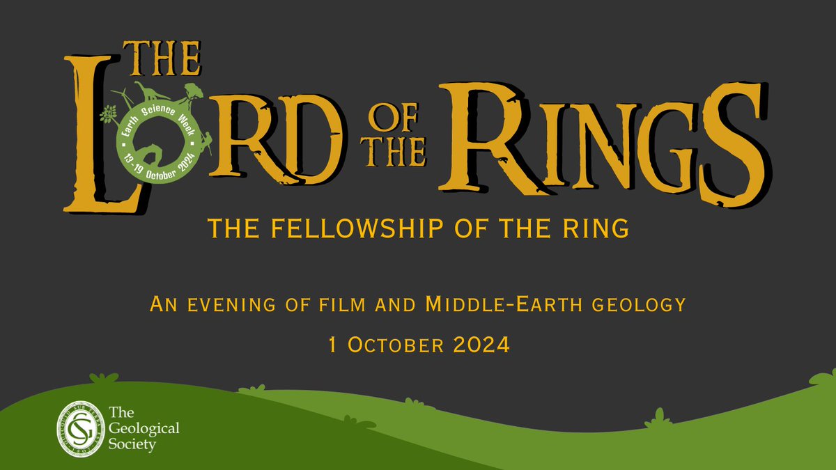 Join us for an exciting screening of Lord of The Rings: The Fellowship of the Ring on 1 October, as part of Earth Science Week 2024.

Take a seat in our intimate 150-person theatre and learn more about the geology of Middle Earth. 

Buy your ticket today geolsoc.org.uk/10-Film-Screen…