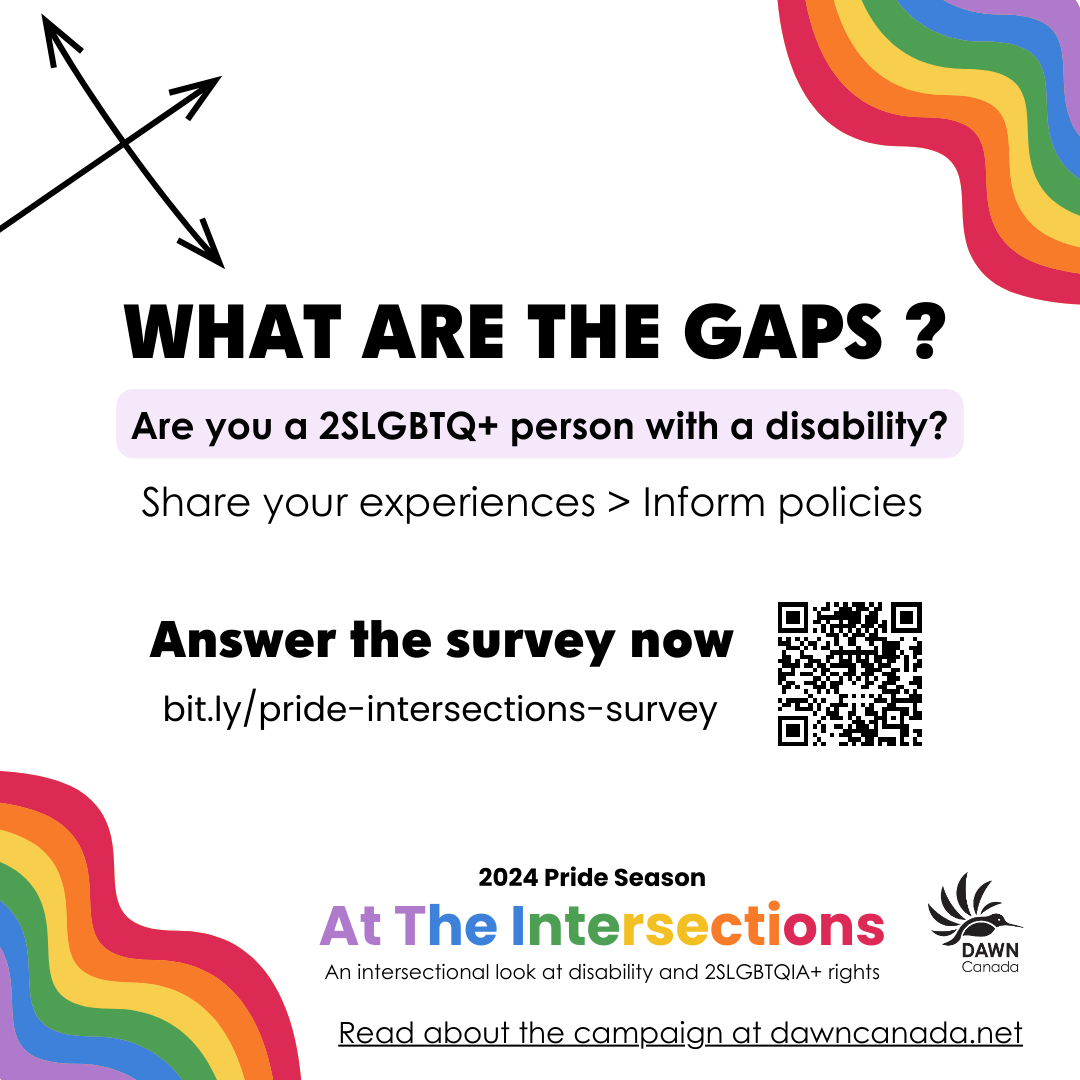 DAWNRAFHCanada's tweet photo. π 2SLGBTQ+ people with disabilities in Canada, we need your input! Share your experiences in our 5-question survey to help shape policies and advocacy. π
π Take the survey: https://t.co/xkftWcYzfQ
#Pride #AtTheIntersections #2SLGBTQ #Disability #DisabilityPride https://t.co/TplifYh8zX