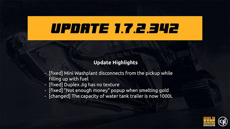 GoldRushTheGame's tweet image. 🎮 Patch Update for Gold Mining Simulator! 🎮

PC players, we&apos;ve just released Patch 1.7.2.342 with some fixes:

Happy mining! ⛏️💰

#GoldMiningSimulator #PatchUpdate #GameFixes #PCGaming