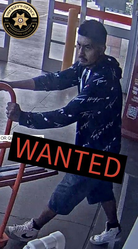 jeffcosheriffco's tweet photo. WANTED

We continue to work in partnership with the Golden Police Department on a stolen vehicle case that occurred at the Home Depot in Golden on August 23. Below are photos of the suspect and the stolen truck. If you have any information that can help identify the suspect or if you have seen this truck, please call our tip line at 303-271-5612. You may remain anonymous. @GoldenCOPS