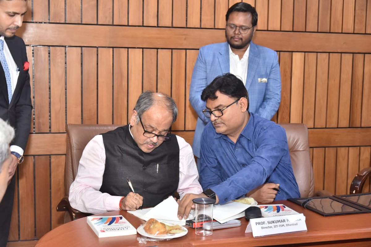 TEXMiN (@texminiitism) on Twitter photo TEXMiN IIT(ISM) Dhanbad has signed an MoU with Coal India Limited to create the IMiN Centre of Excellence.
This interdisciplinary hub will spearhead innovation and sustainability in the mining sector.
<a href="/MinesMinIndia/">Ministry of Mines</a> <a href="/CoalMinistry/">Ministry of Coal</a> <a href="/CoalIndiaHQ/">Coal India Limited</a> <a href="/kishanreddybjp/">G Kishan Reddy</a> <a href="/KishanReddyOfc/">Office of G. Kishan Reddy</a> TEXMiN IIT(ISM) Dhanbad has signed an MoU with Coal India Limited to create the IMiN Centre of Excellence.
This interdisciplinary hub will spearhead innovation and sustainability in the mining sector.
<a href="/MinesMinIndia/">Ministry of Mines</a> <a href="/CoalMinistry/">Ministry of Coal</a> <a href="/CoalIndiaHQ/">Coal India Limited</a> <a href="/kishanreddybjp/">G Kishan Reddy</a> <a href="/KishanReddyOfc/">Office of G. Kishan Reddy</a>
