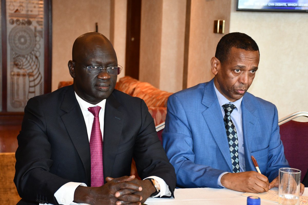 ForeignOfficeKE's tweet photo. The High Level Mediation for South Sudan, led by Chief Mediator Lt. Gen. Lazaro Sumbeiywo (Rtd) held a productive meeting with H.E President Salva Kiir Mayardit during his official visit to Kenya for the Africa Union Chairmanship launch. The mediation team provided a comprehensive update on the status of the mediation process, highlighting recent achievements and the few remaining unresolved issues.

President Kiir appreciated the Mediators, Parties, and Stakeholders for their continued commitment to the process. He offered valuable insights, emphasizing the importance of inclusivity and sustainable solutions for achieving lasting peace. All expressed a strong desire to advance the peace process and discussed opportunities for enhanced collaboration to further strengthen mediation efforts.

The meeting laid the groundwork for the next steps in the Tumaini Initiative, with a focus on fostering a durable resolution for the people of South Sudan.