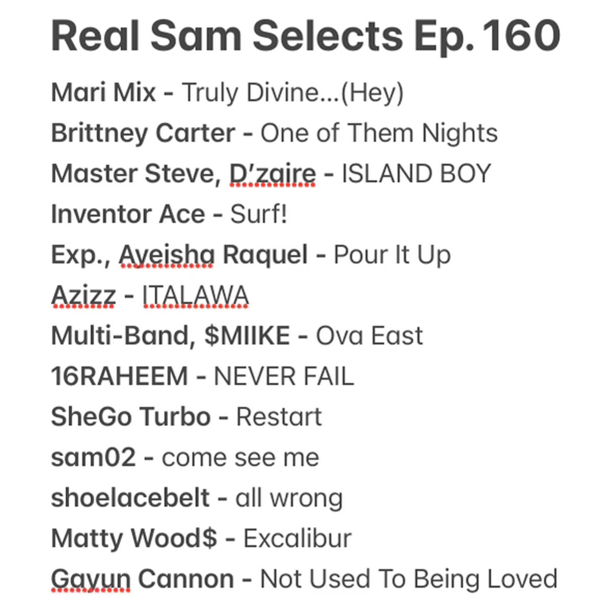 160 eps and a brand new watch let’s goo

The underground hit us with the DROPS this week. No room for the mainstream. This is culture man! This is music! Love to you if you made the list ❤️

Listen neow:
Linktr.ee/therealsamcrane