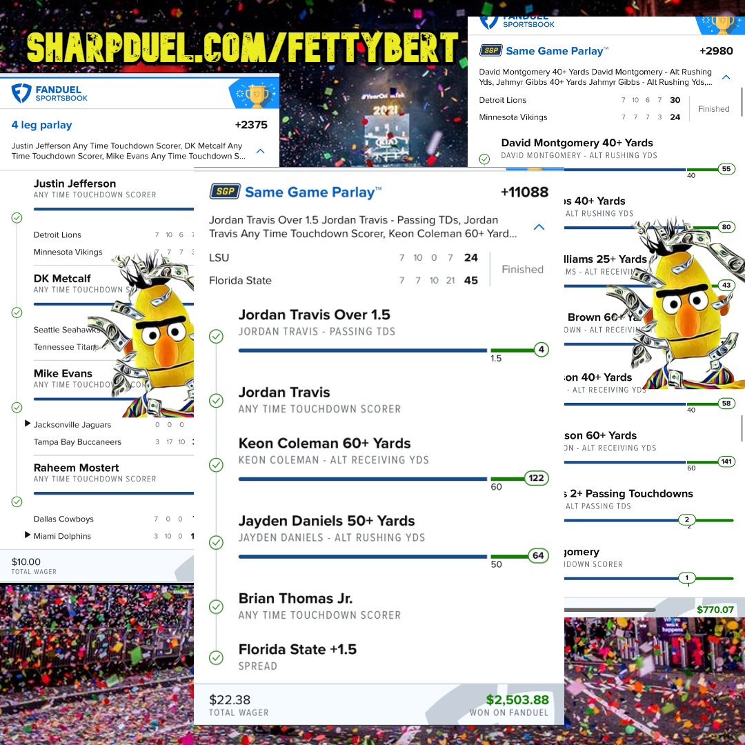 FettyBert's tweet image. WE MADE IT!! 
First 10 People to DM me are getting the NCAA Week 1 VIP FREE🥳🥳

#NCAA #Footballseason #FreeVIP