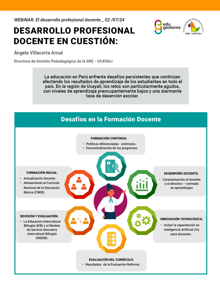 edugestores's tweet photo. Ángela Villacorta,𝗗𝗶𝗿𝗲𝗰𝘁𝗼𝗿𝗮 𝗱𝗲 𝗚𝗲𝘀𝘁𝗶𝗼́𝗻 𝗣𝗲𝗱𝗮𝗴𝗼́𝗴𝗶𝗰𝗮 𝗱𝗲 𝗹𝗮 𝗗𝗥𝗘 𝗨𝗰𝗮𝘆𝗮𝗹𝗶, señala la importancia de la formación docente para enfrentar los desafíos educativos.

👉 Infografía: https://t.co/WdFOhYptYb

👉Video: https://t.co/2TEGnUjJYT https://t.co/43vzZQVNYk