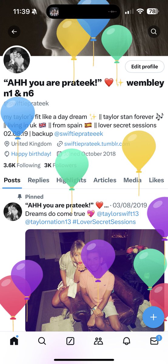 swiftieprateeek's tweet image. It’s balloon day 🎈🥰