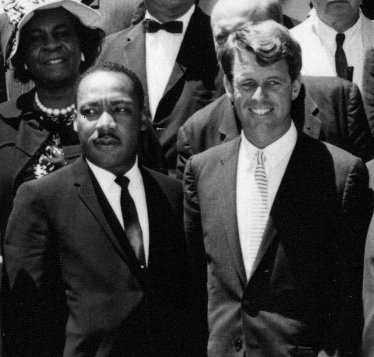 Today marks the anniversary of MLK Jr.'s "I Have a Dream" speech. He and RFK, both tragically killed in 1968, shared a fight for civil rights and equality. Their legacies continue to inspire. For those asking about <a href="/RobertKennedyJr/">Robert F. Kennedy Jr</a>, this is his father.