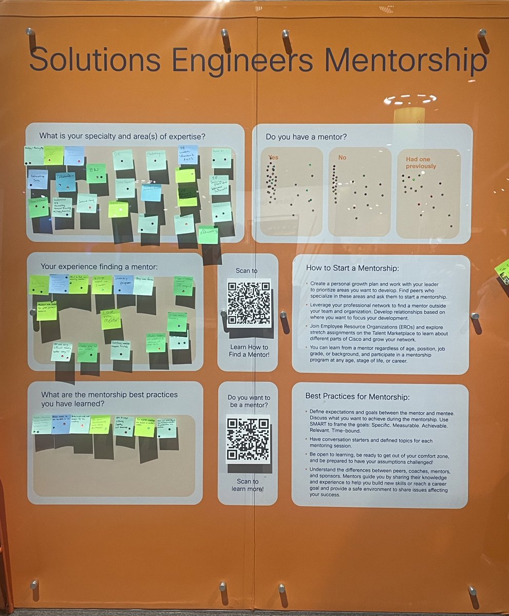 Let’s #MeetTheMoment at the Mentor Wall in the Hub at @CiscoGSX 🎉come join us and let’s explore #CiscoSE mentorship opportunities together 😉😎

#LeadershipDevelopment #SMDD