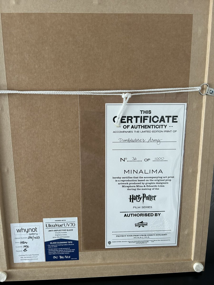 I finally got it framed, only taken 3 years 🫣 <a href="/minalima/">MinaLima</a> <a href="/jk_rowling/">J.K. Rowling</a> <a href="/harrypotter/">Harry Potter</a> <a href="/wbtourlondon/">Warner Bros. Studio Tour London</a> #orderofthephoenix #dumbledoresarmy