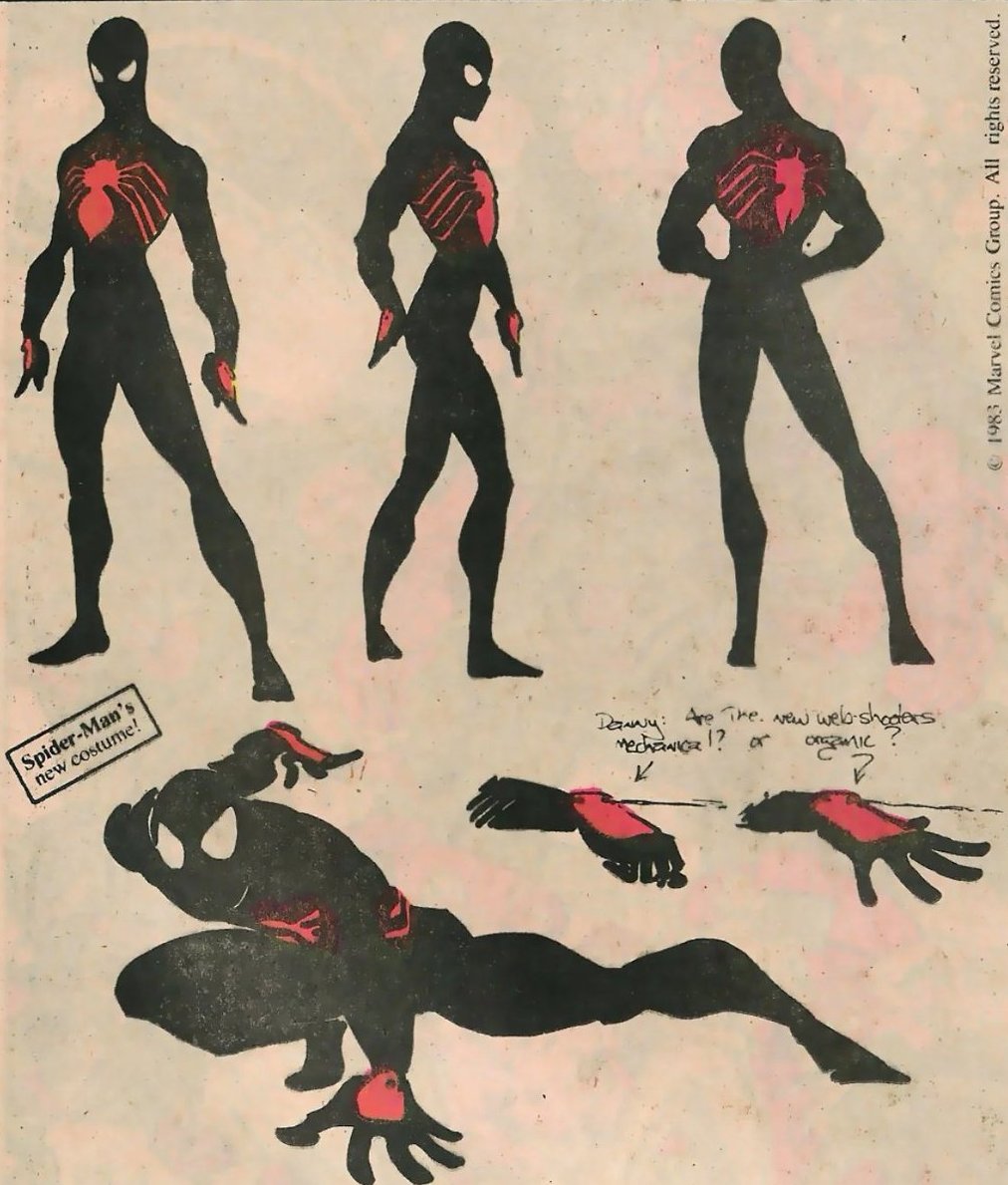 aranhaversobr's tweet image. — Originalmente, a ideia entregue por um fã para a Marvel Comics para um traje PRETO do Homem-Aranha tinha uma aranha VERMELHA presente no peito do herói.

A qual futuramente apareceu na HQ 'The Sensational Spider-Man: Self-Improvement #1' e no jogo 'MARVEL' SPIDER-MAN 2'
•  
.