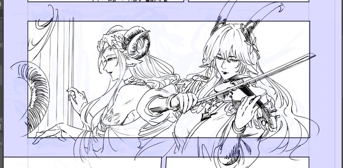 楽器と演奏する人の作画難しすぎて敗北の可能性全然ある。時間ェ………………………………………………… 
