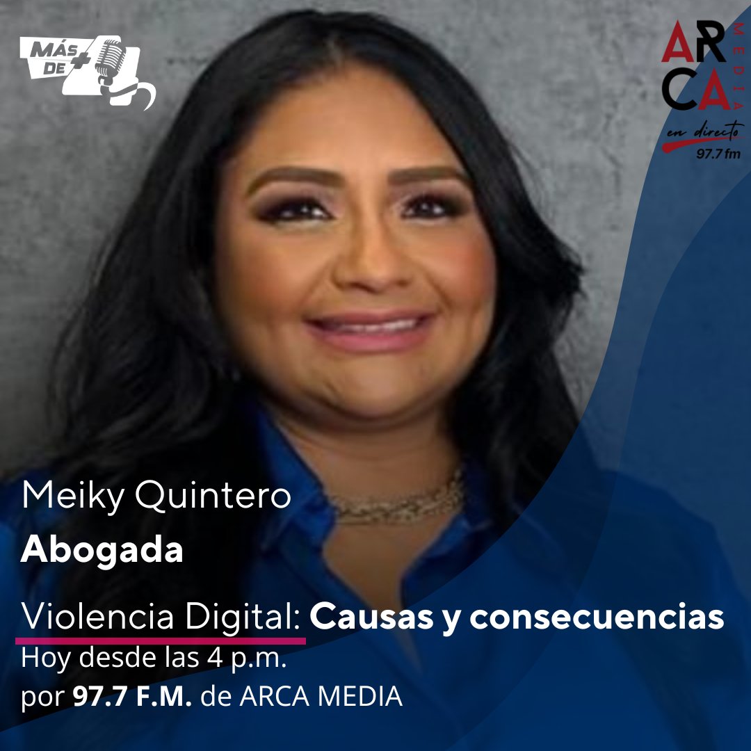 masde4pty's tweet photo. 📢 Hoy en #Masde4 discutiremos el impacto de la #IA en las tendencias laborales y los avances de Panamá contra la violencia digital. 🧠💻 Acompáñanos a las 4 p.m. en vivo por @arcamediaendirecto con la abogada Meiky Quintero y la consultora Claudia Escobar. https://t.co/FDFlOW9Qnr