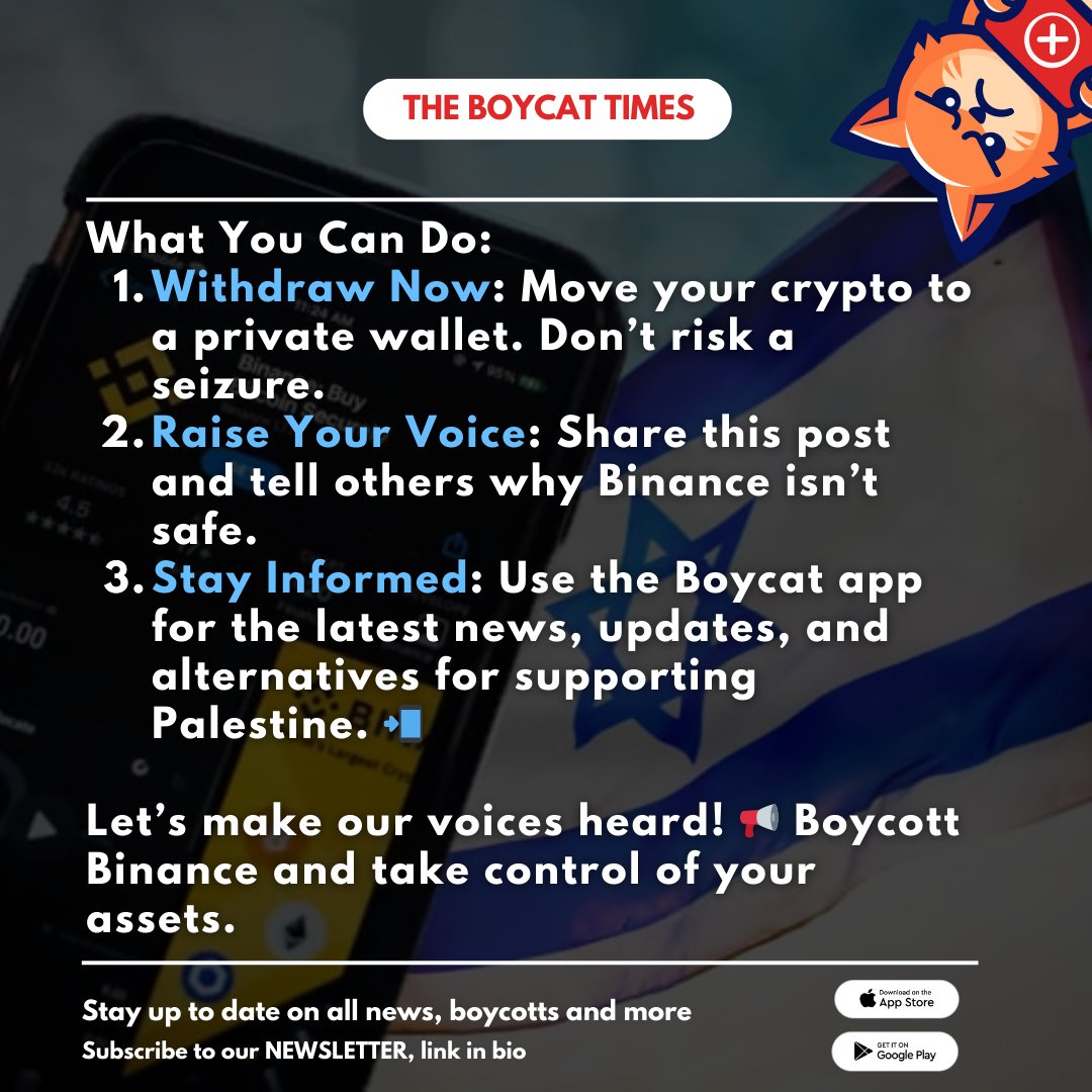 🚨 Your Crypto Isn't Safe! 🚨 Binance is under fire for freezing Palestinian accounts on orders from the Israeli Defense Forces. 

Allegations are flying, and it’s clear—your money might not be as secure as you think. 💸

“Not your keys, not your coins.” Don’t wait until it’s too