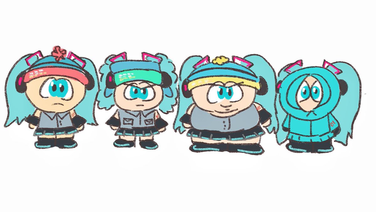 South Park but they’re all Hatsune Miku