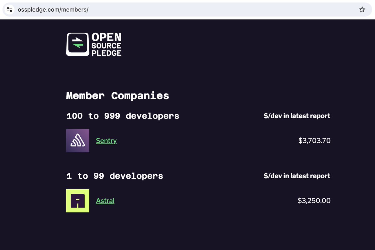 What's this I see? Two companies already onboarded as members of the Open Source Pledge? 👀 😮