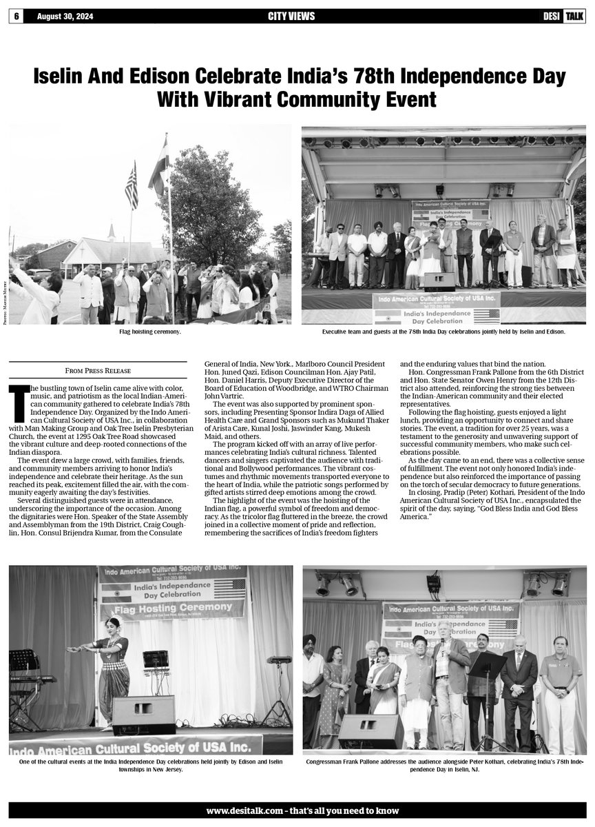 DesitalkNy's tweet photo. Unveiling the stories that matter to our community! Dive into the latest edition of Desi Talk, August 30 issue, where news meets culture. #DesiTalk #DesiTalkChicago #ParikhWorldWideMedia #NewsIndiaTimes #ITVGold

https://t.co/hhIjLJcwYH https://t.co/Hocr8S6Txh