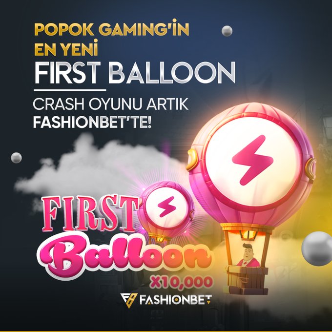 fashionbet_'s tweet photo. ⚡️ #FirstBalloon ile yüksek uçuşlara hazır mısın? 🎈
🎈 PopOK Gaming’in en yeni First Balloon crash oyunu artık Fashionbet’te! ✌️
💸 Bahsinizin 10.000 katına kadar kazanma şansıyla yüksek çarpanları yakala, yüksek kazançları kaçırma!
📲 Hemen oyna: https://t.co/I9WjmjTzHN https://t.co/9XhdvnF9SI