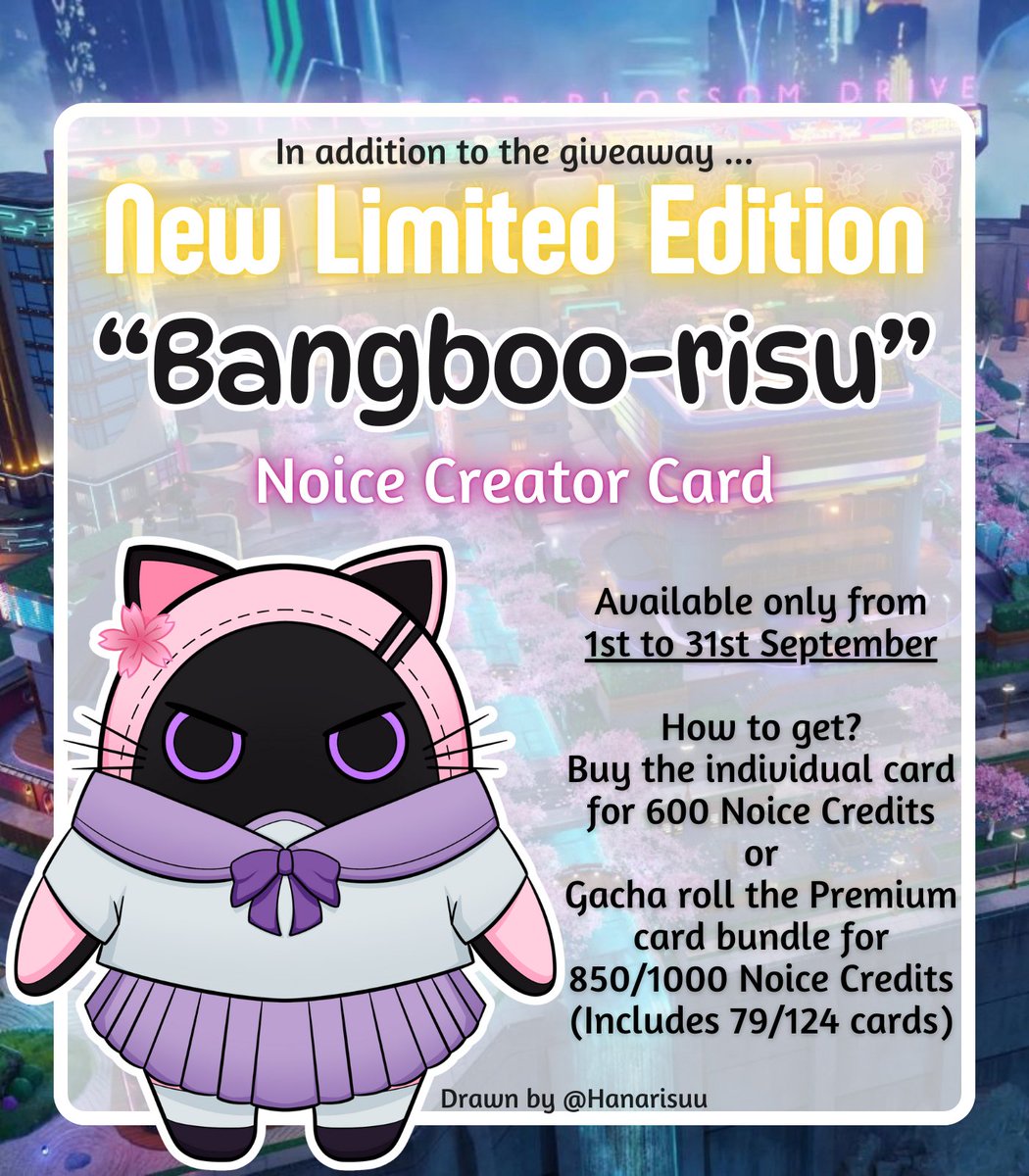 Hanarisuu's tweet image. ⚠️Open Lobby Hide and Seek + $120 Giveaway⚠️

Feel free to join and bring your friends!
&amp;gt; 1st Sep 24
&amp;gt; 1PM GMT+8 | 1PM EST
&amp;gt; Standard twitch rules applies
&amp;gt; Code and Giveaway will all happen at Noice.com/Hanarisu
&amp;gt; Will be live on Twitch &amp;amp; Noice
&amp;gt; More details below