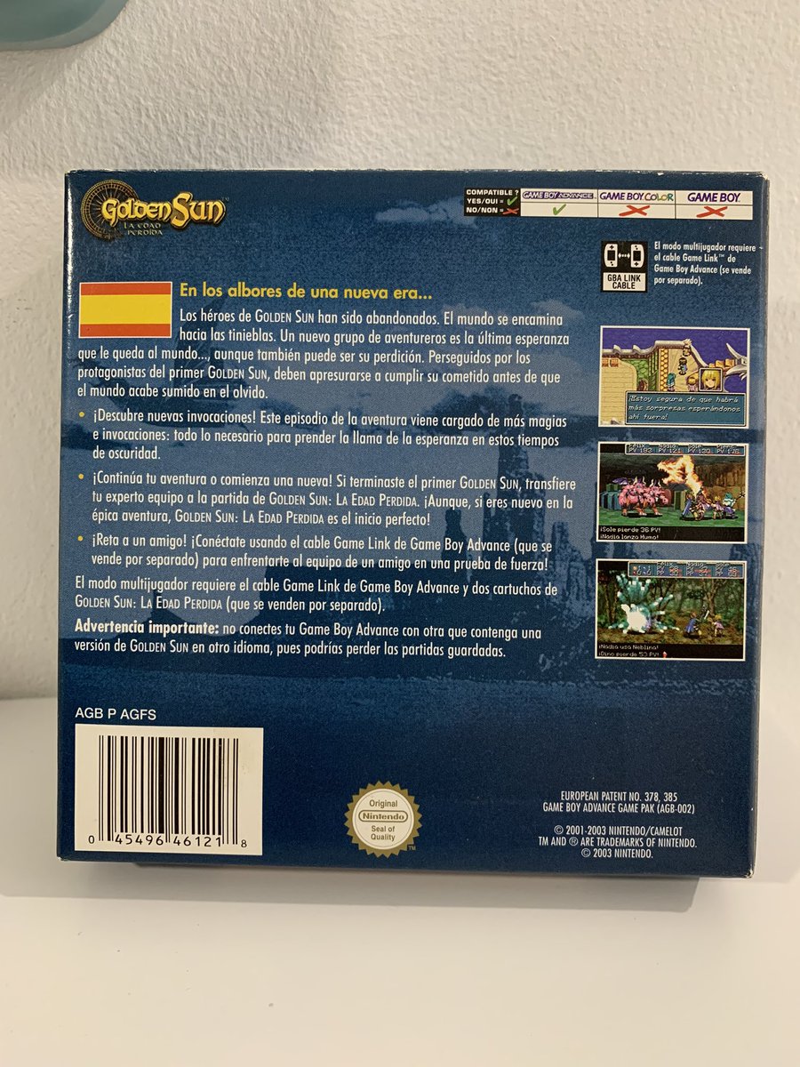 wafel_games's tweet photo. Con el primer Goldensun me pegué muy buenos vicios, pero con esta segunda parte ya me vicié como un loco🤣

#goldensun #goldensunlaedadperdida #gba https://t.co/RMTt0oXya3