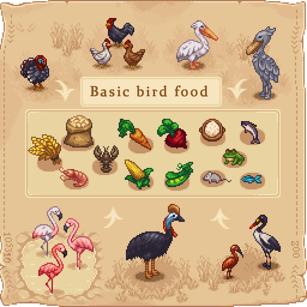 Crytivo's tweet photo. You can expect many types of animals to create your zoo in #SuperZooStory
Each of them has its own unique habitats, basic foods and ways of breeding 🦁🦖🦚
#pixelart #indiedev #rpg #kickstarte https://t.co/qaiA00bbSS