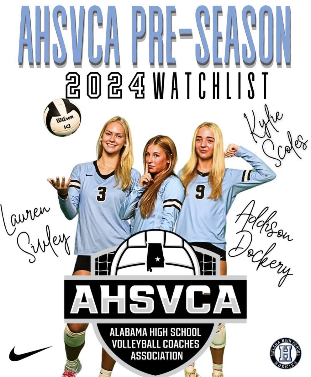 helenavball's tweet photo. Congratulations to Lauren, Kylie, and Addison on their selection to the AHSVCA watchlist! #GoHuskies @KylieScoles @addison_dockery https://t.co/QupRFDLUku