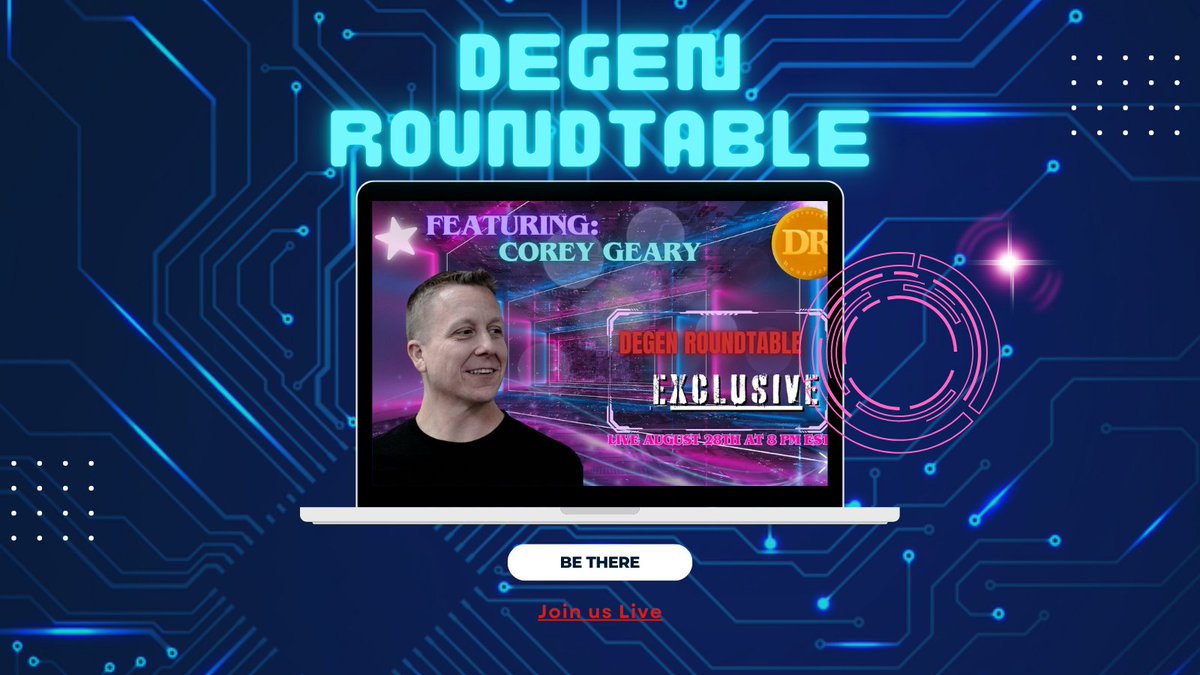 DegenRoundtable's tweet image. Join us as we go live tonight with Corey Geary to talk all things Crypto and Real Estate! We look forward to seeing you all there!

youtube.com/live/0E8SeQDYi…

#podcast #youtubecontent #youtube #youtuber #livevideo #live #livestream #streamer #streaming #cryptocurrency #crypto
