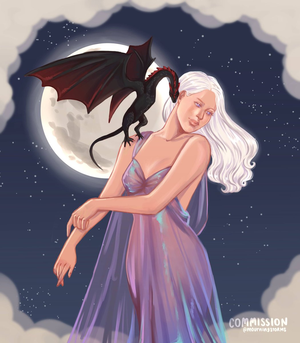 mourningstorms's tweet image. Daenerys Stormborn for my beloved @satorustormborn 🩷🌙
#asoiaf